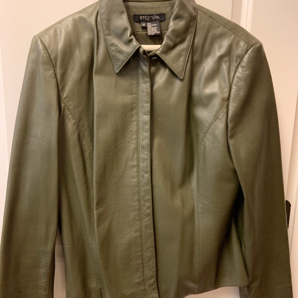 Etcetera leather jacket